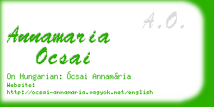 annamaria ocsai business card